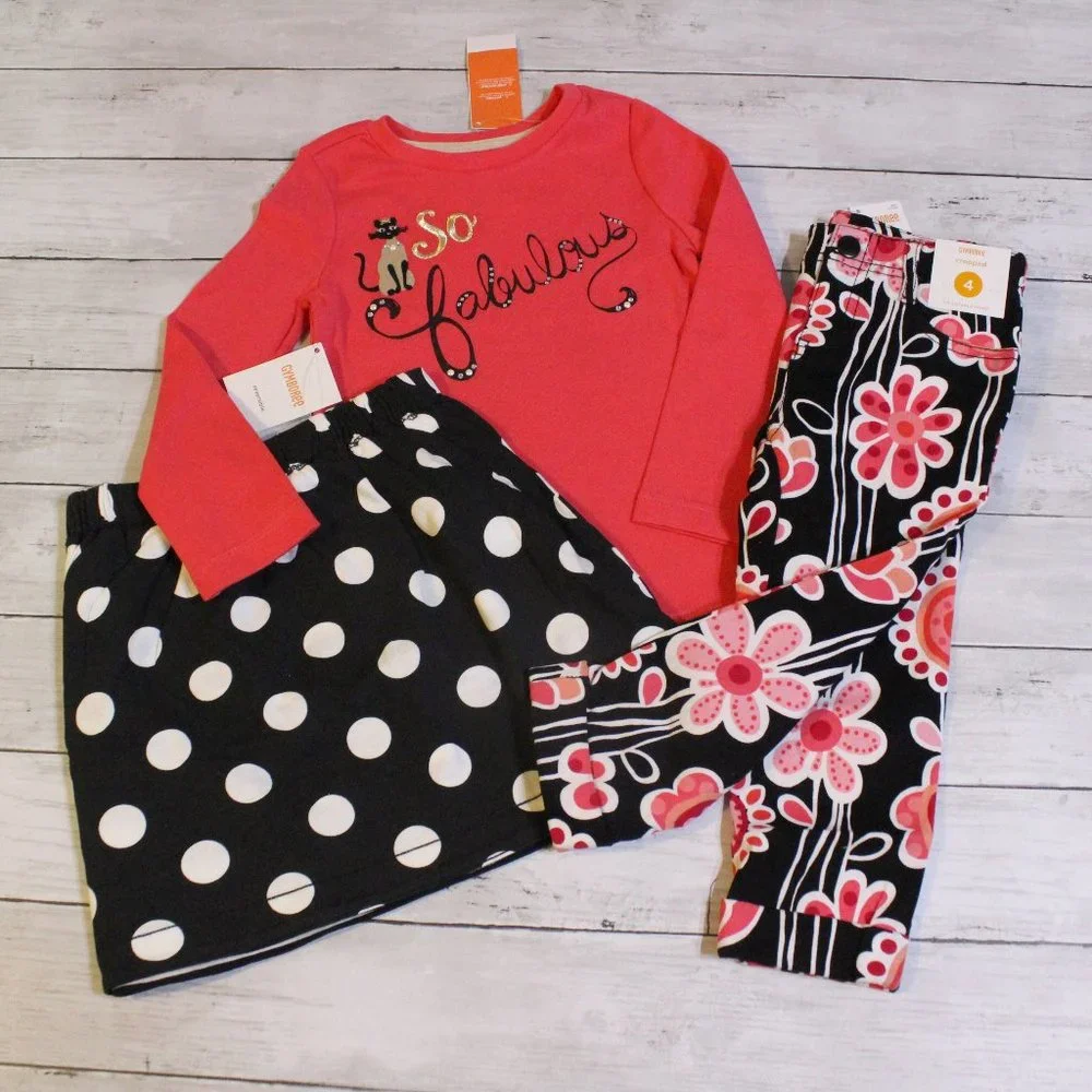 Gymboree Girl Jeans Top Skirt Size 4T 4 Lot